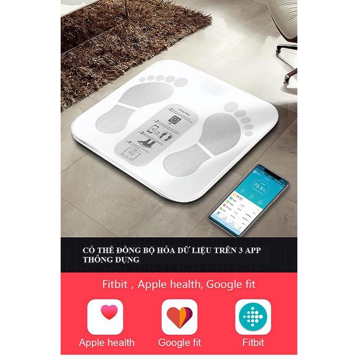 Cân Điện Tử Sức Khỏe Phân Tích 18 Chỉ Số Cơ Thể Thông Minh Kết Nối Bluetooth Scale Sử Dụng App Tiếng Việt