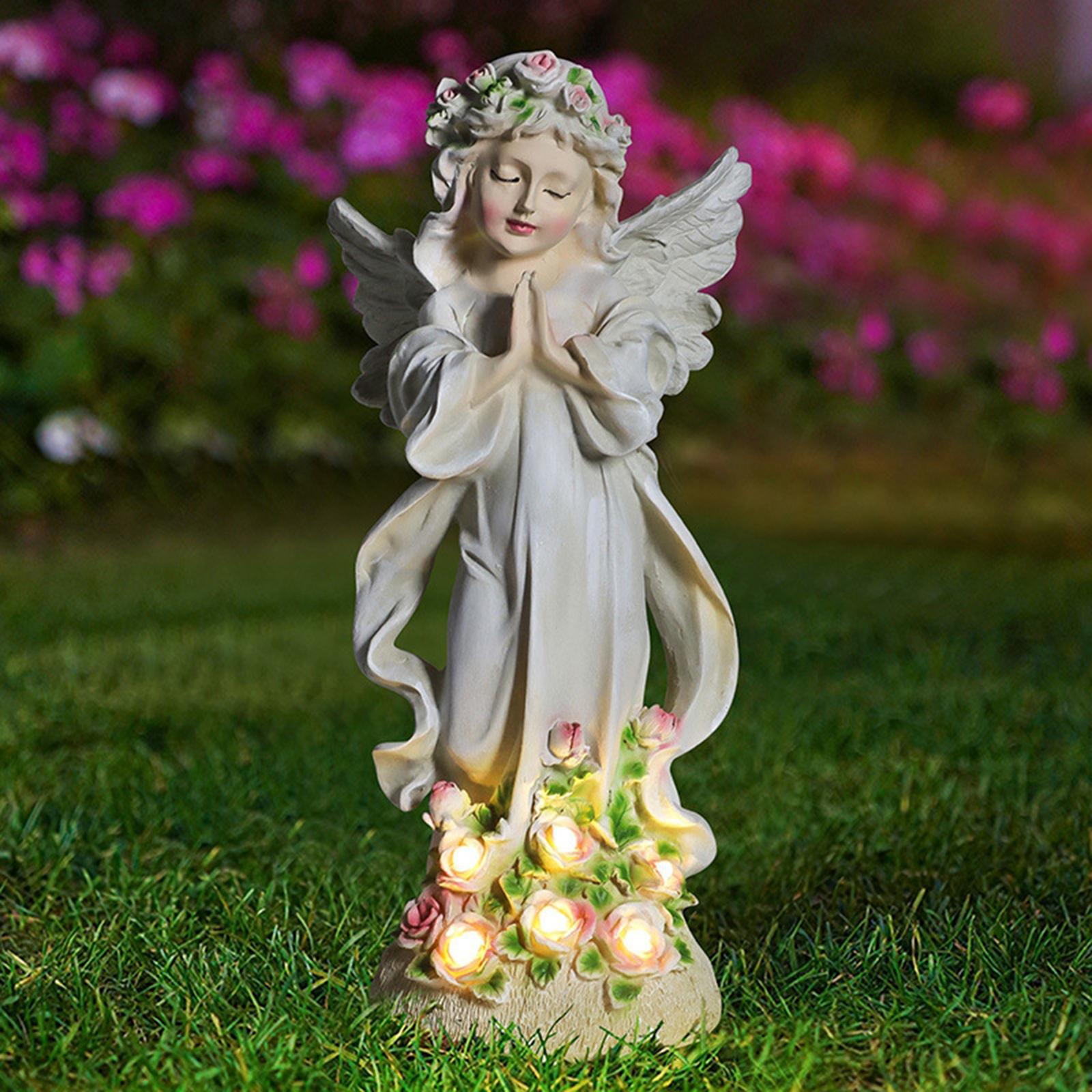 Garden Figurines Angel Yard Collectible Ornament Patio Indoor Decoration