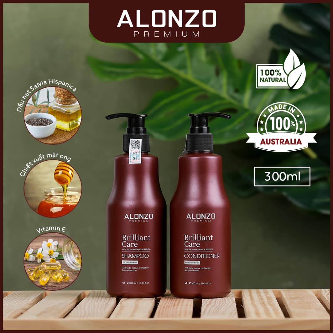 Dầu Gội Alonzo Brilliant Chăm Sóc Tóc Nhuộm (300ml)