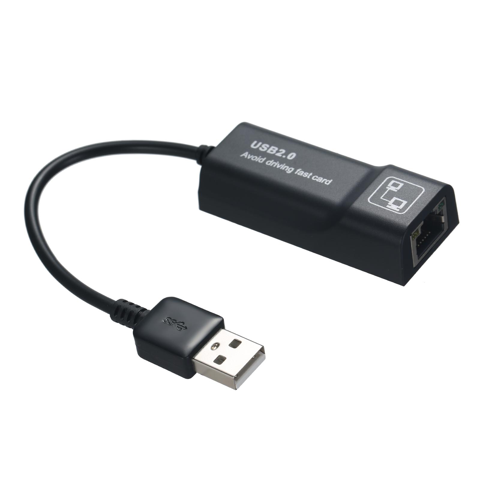 Bộ chuyển đổi Ethernet có dây USB2.0 đến RJ45 10/100 Mbps cho Máy tính để bàn máy tính xách tay Tương thích với Macbook / Samsung / Dell /