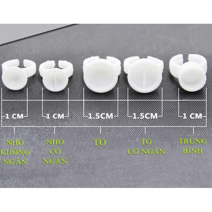 Nhẫn nhựa đựng mực xăm, sáp điêu khắc, keo nối mi / Dcpx