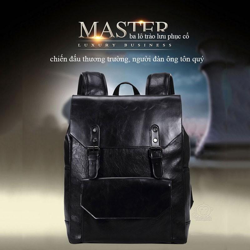 Ba lô trào lưu phục cổ, sức chứa lớn MASTER Luxury Business - Home and Garden