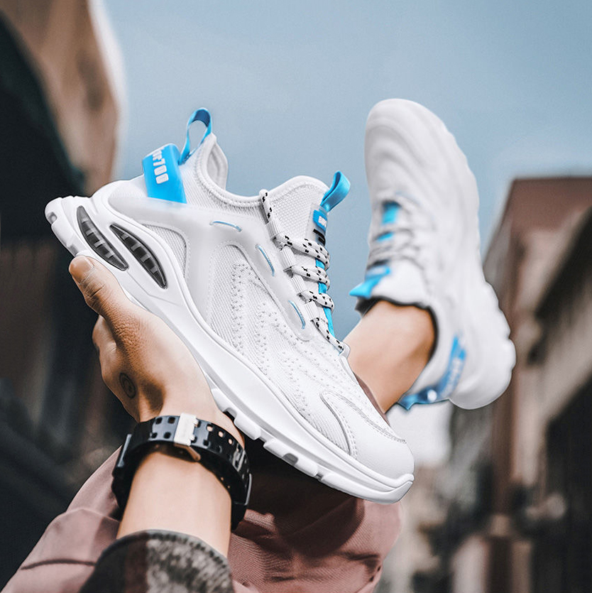 Giày Thể Thao Nam MENDO - Giày Sneaker Màu Trắng - Xanh - Đen, Giày Chạy Bộ Thể Thao Phiên Bản Hàn Quốc- G5065
