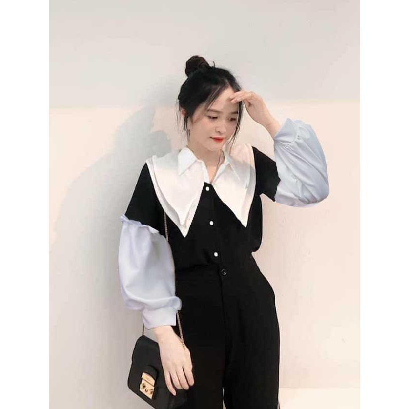 Sơ mi tay bồng cổ đôi bigsize