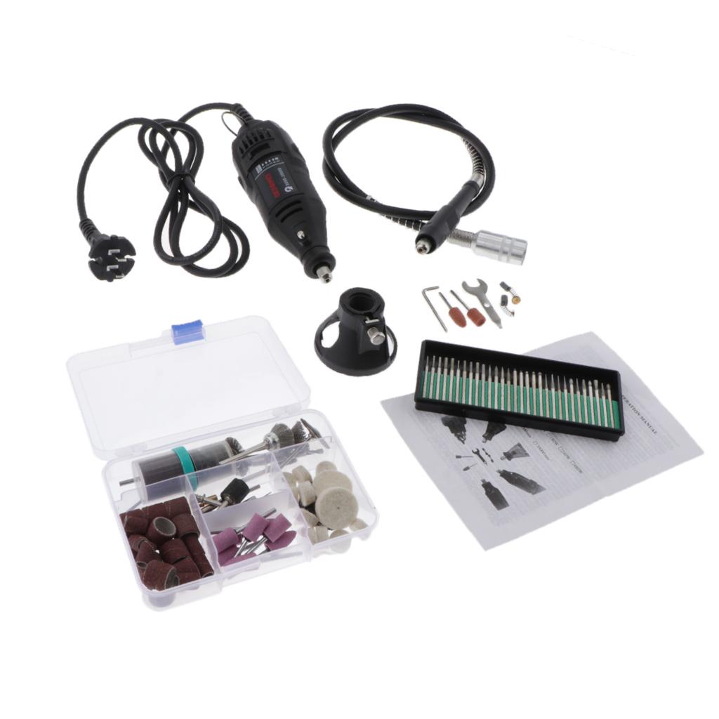 160x Mini Drill Set Grinder Kit Electric Grinding Drilling Polishing Rotary Tool