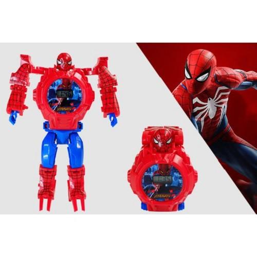 Đồng hồ robot biến hình-Đồng hồ siêu nhân dành cho Bé Trai/ Bé Gái - Captain America