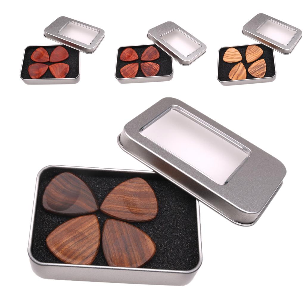 Solid Wood Guitar Pick Plectrum for Acoustic Electric Guitar Ukulele Bass