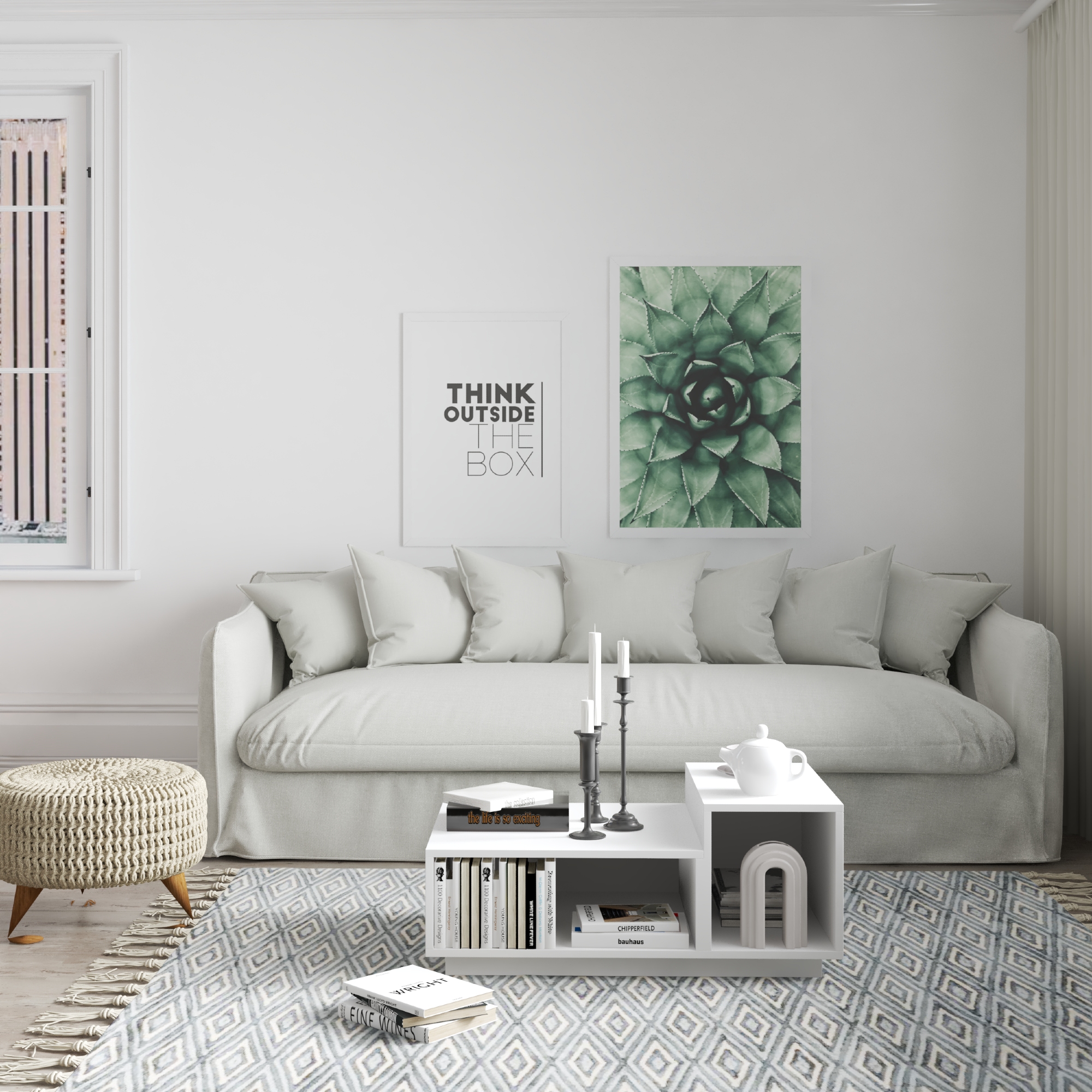 [Happy Home Furniture] ZANE , Bàn cà phê , 89cm x 54cm x 38cm ( DxRxC), BAN_049