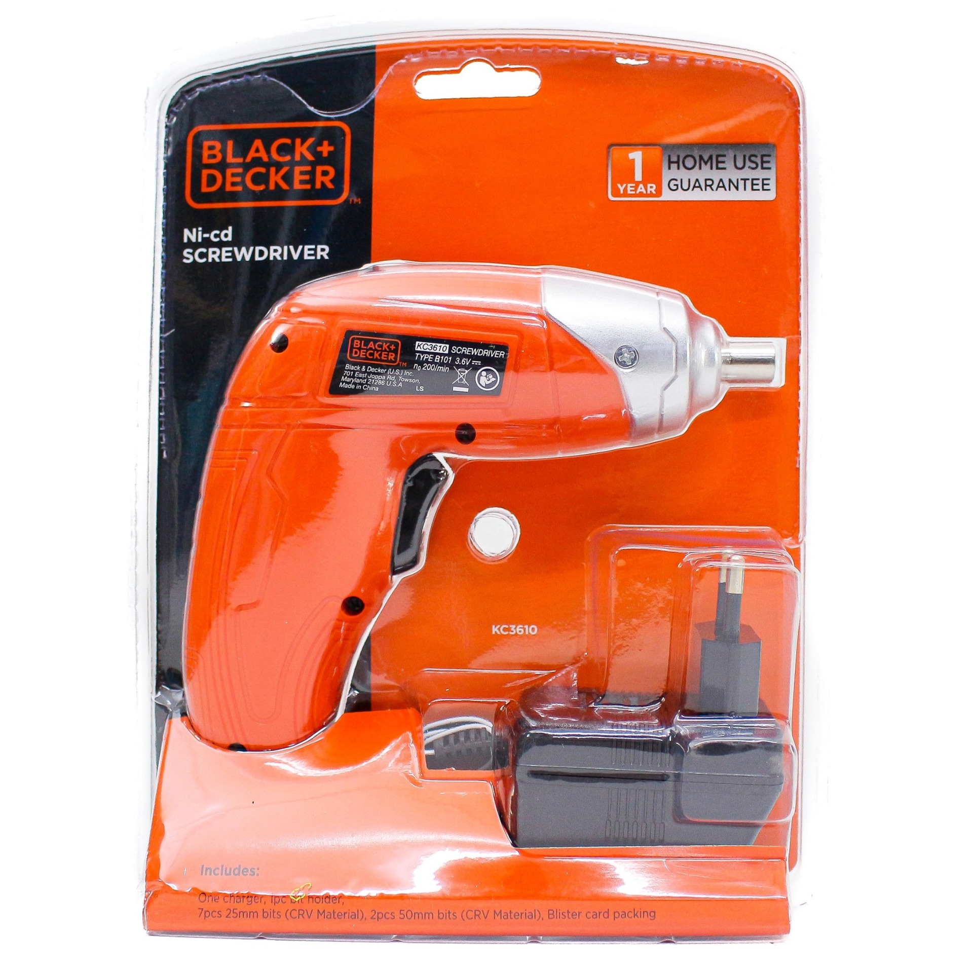 Máy vặn vít cầm tay dùng pin 3.6V Black &amp; Decker KC3610-B1