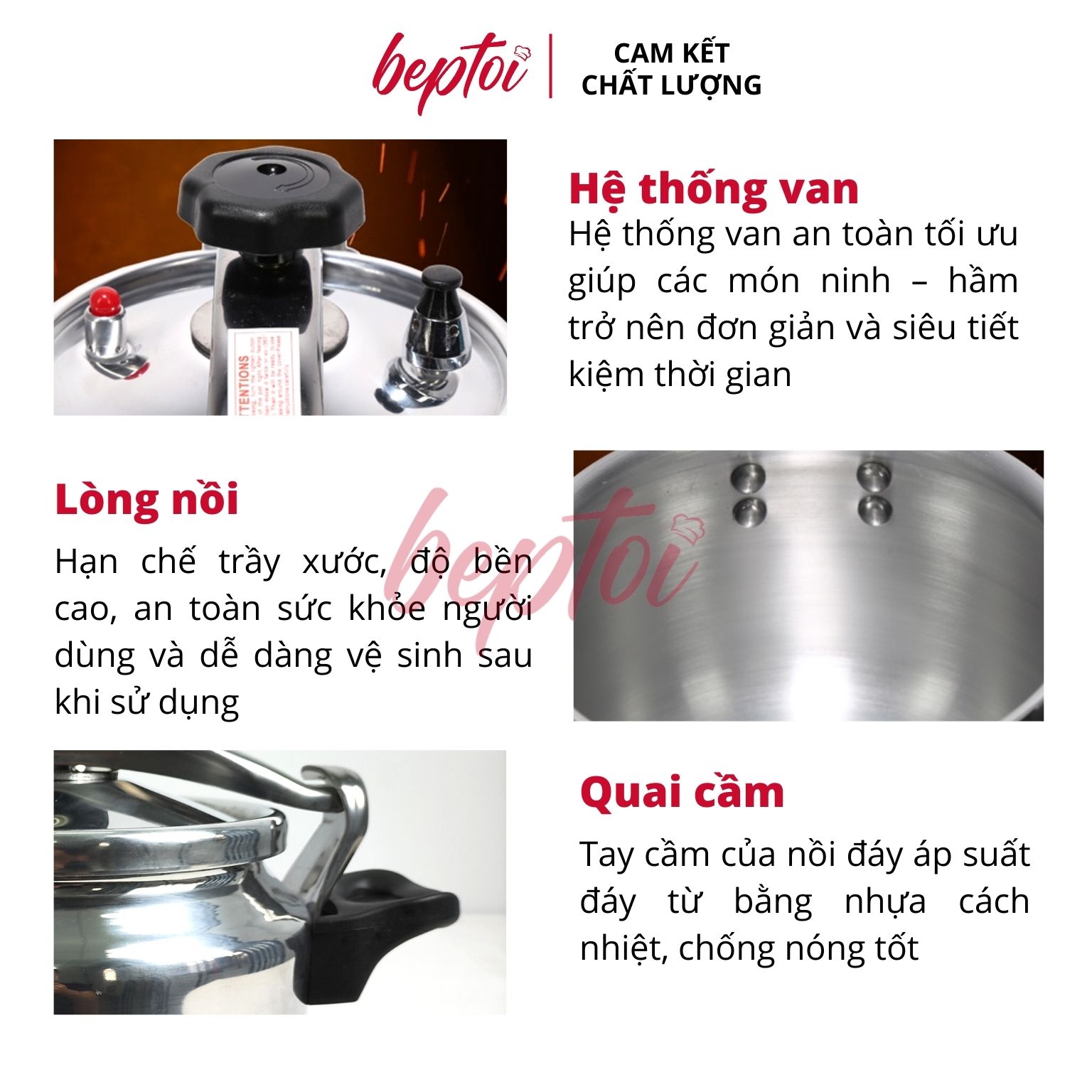 Nồi áp suất đáy từ Matika, nồi hầm đa năng dùng trên mọi loại bếp, dung tích 5 - 7 Lít - Hàng chính hãng