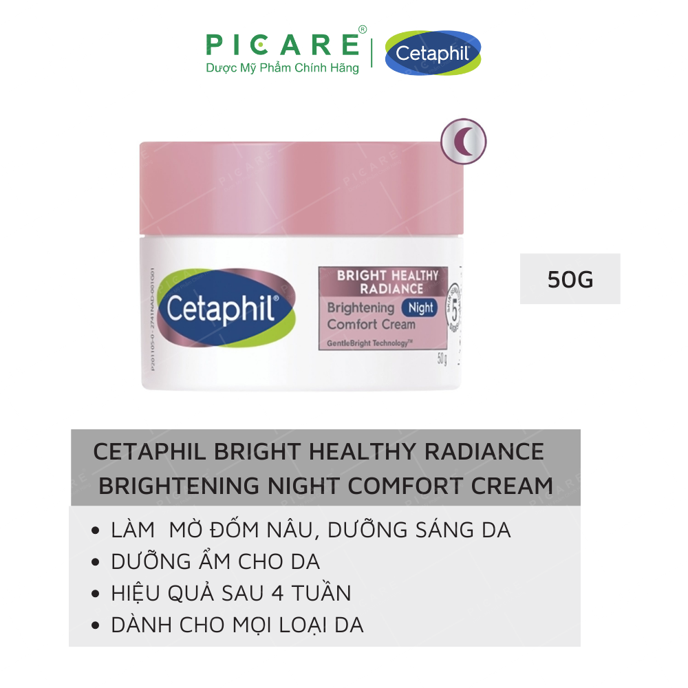Kem dưỡng ẩm làm sáng da ban đêm Cetaphil Bright Healthy Radiance Night Comfort Cream 50g