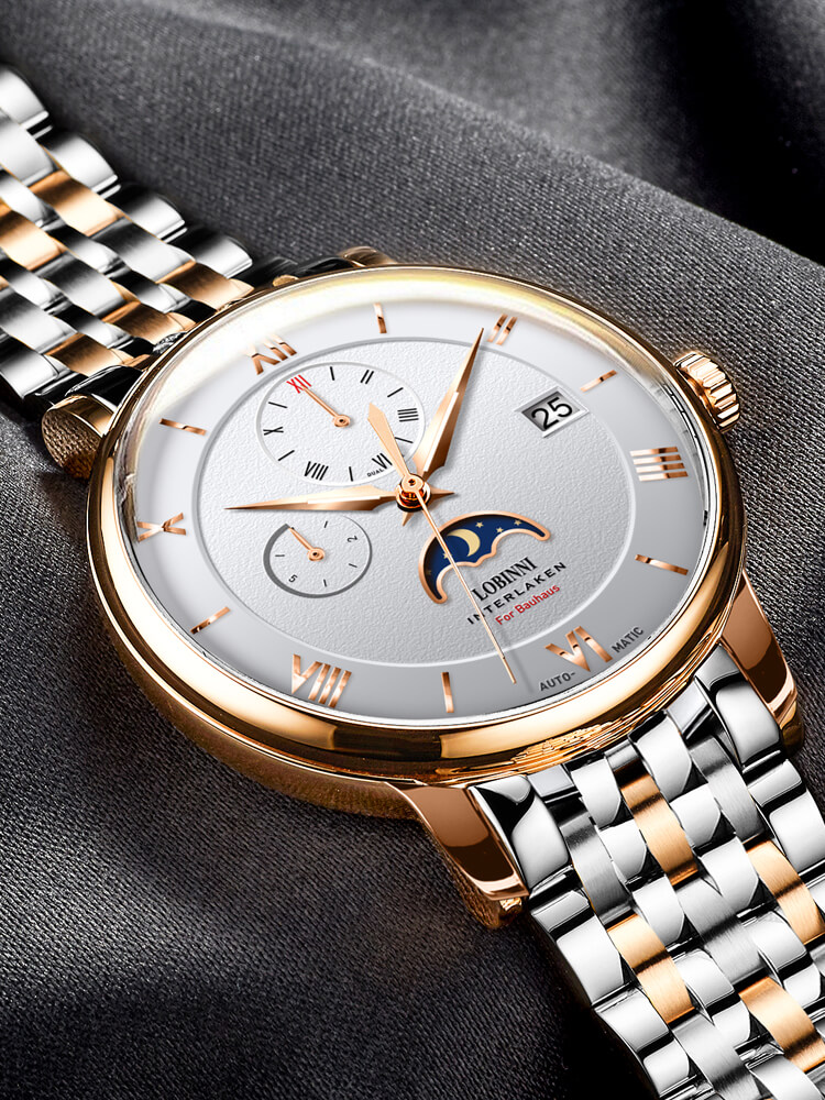 Đồng hồ nam chính hãng LOBINNI L6020-3 Fullbox, Kính sapphire ,chống xước,chống nước,dây kim loại thép không gỉ 316L, máy cơ , Mới 100%,Bảo hành 24 tháng