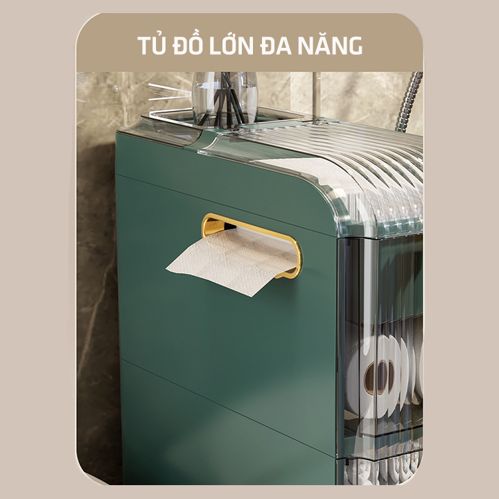 Tủ Nhựa Nhà Tắm, Tủ Đựng Đồ Nhà Tắm Đa Năng Nhiều Ngăn Xếp Chồng Nhiều Lớp Bảo Quản Cất Gữi Không Sợ Nước