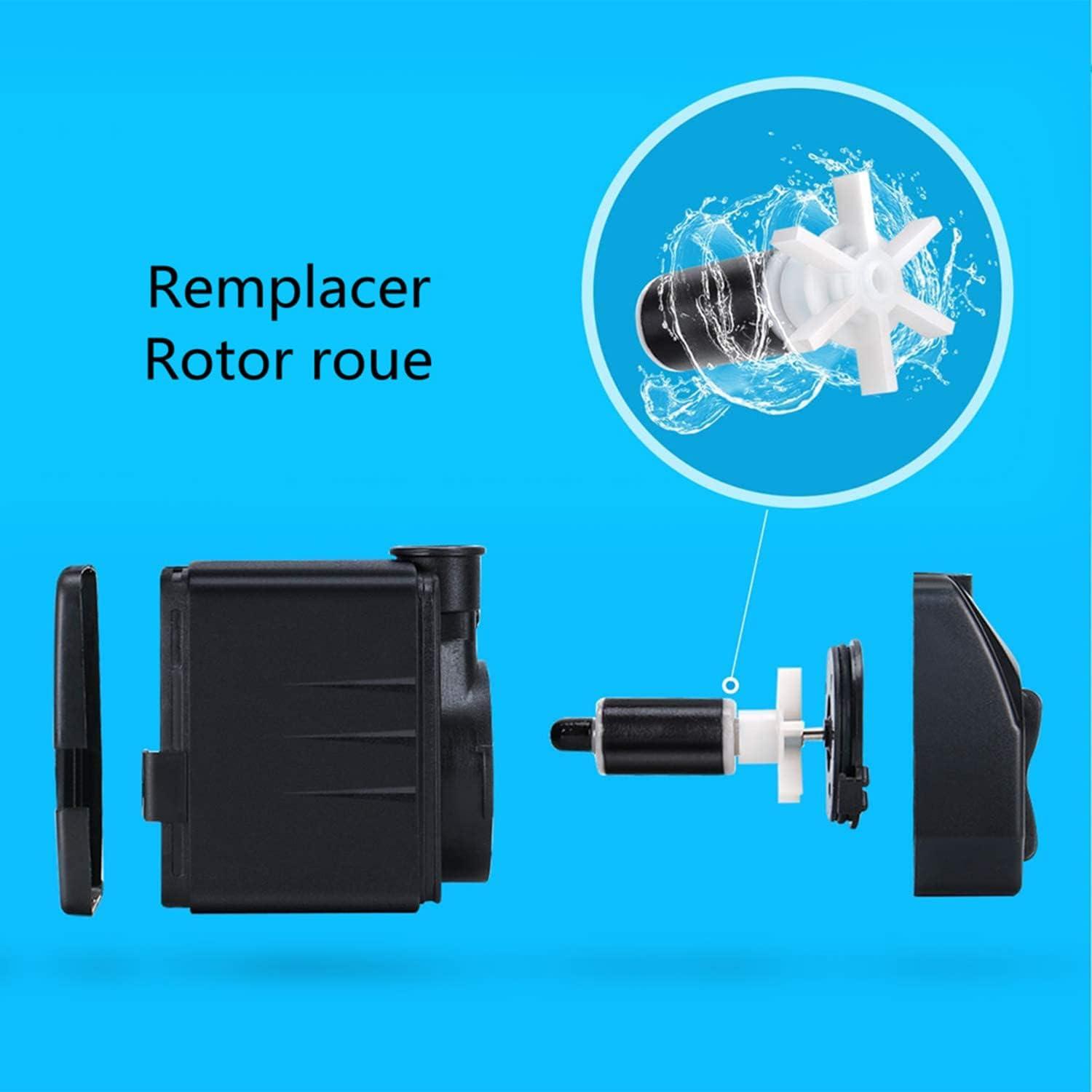 Cánh Quạt Thay Thế Máy Bơm Nước, Hộp Đựng Bộ Lọc Bể Cá Cánh Quạt Lọc Thay Thế Cánh Quạt Cho Máy Bơm Ao - Đen