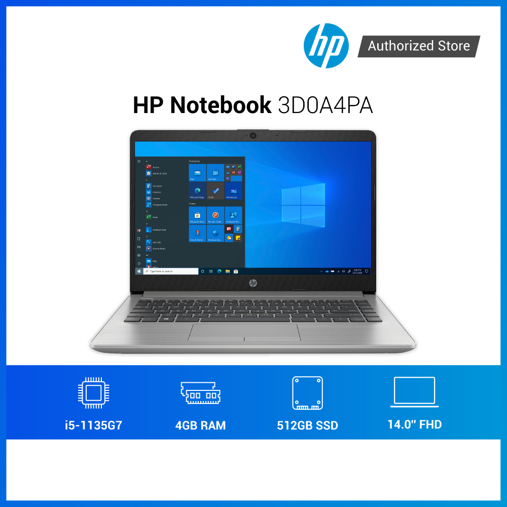 Laptop HP 240 G8 3D0A4PA i5 1135G7 | 4GB RAM | 512GB SSD | 14 FHD | Win 10 | Bạc - Hàng chính hãng