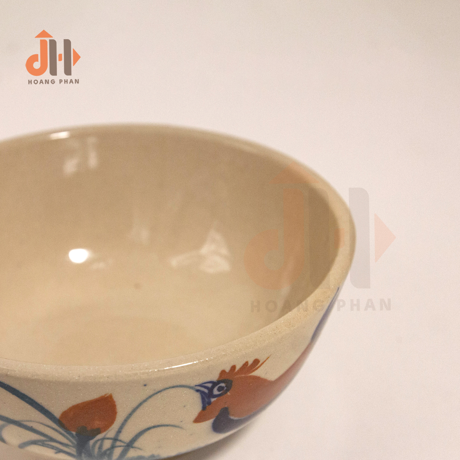 [Bữa cơm Thuần Việt] Bộ 2 bát gốm dùng món khô họa tiết gà trống Nam Bộ