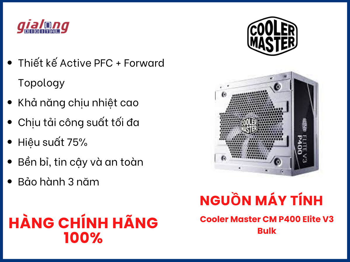 Nguồn máy tính Cooler Master CM P400 Elite V3 Bulk - Hàng chính hãng