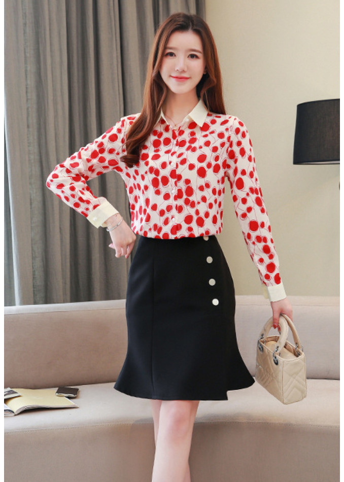 Áo sơ mi nữ Titishop SMN336 đỏ