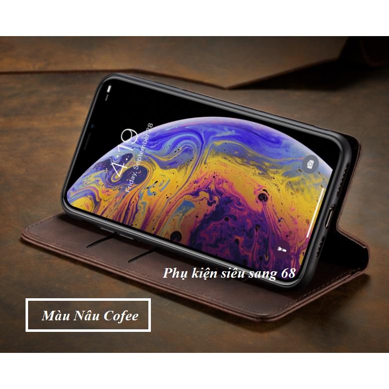 Bao da, Ốp lưng dành cho iphone 6 7 8 plus xr x xs xs max 11 11 pro 11 pro max 12 12 pro 12 pro max có phối ví da cao cấp