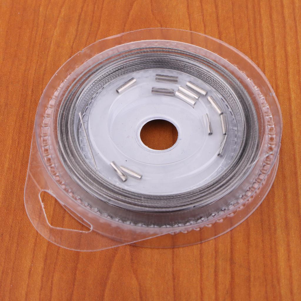 2pcs Fishing Wire Leader Gear Nylon Coated Stainless Steel 10m/32feet Length