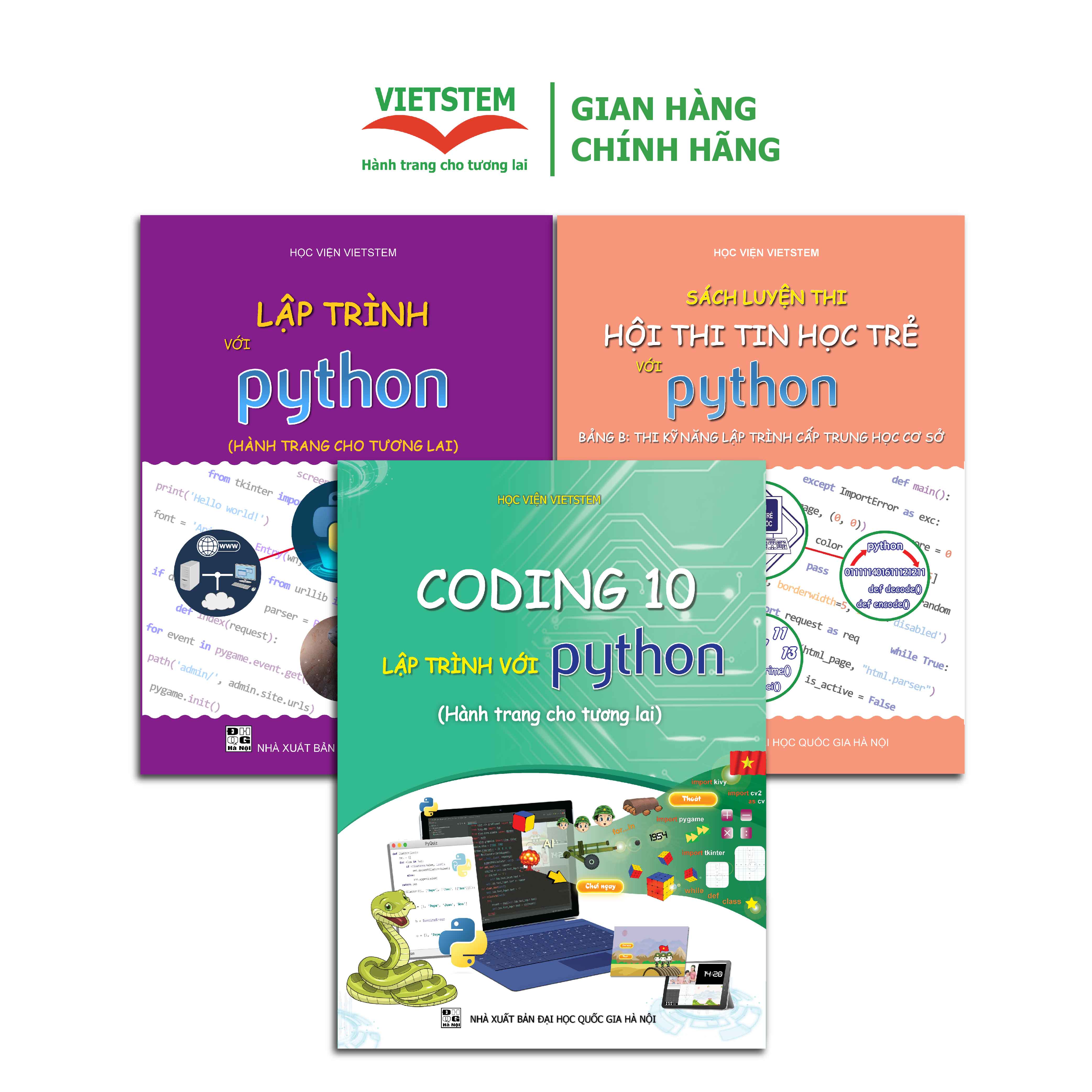 Bộ sách hướng dẫn học lập trình Python cho học sinh THCS và THPT