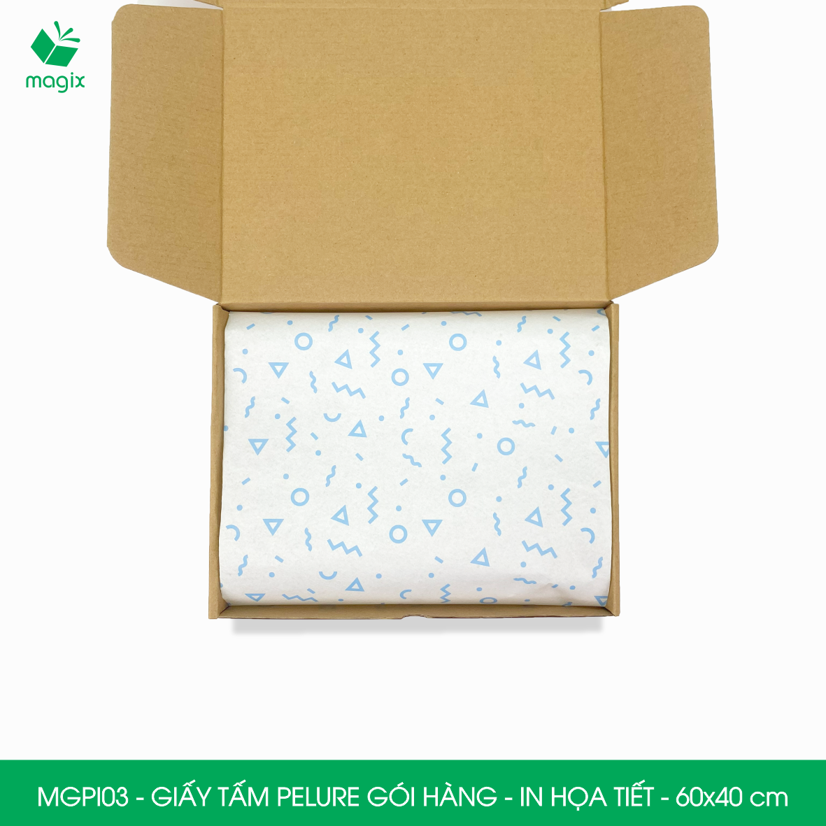 MGPI03 - Combo 50 tấm giấy Pelure gói hàng in họa tiết - 60x40 cm