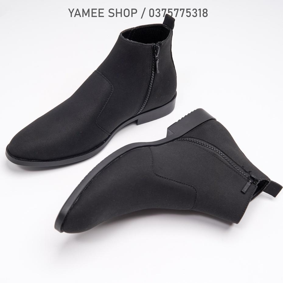 Giày Chelsea Boots Classic da lộn, cổ khóa, đế khâu chắc chắn