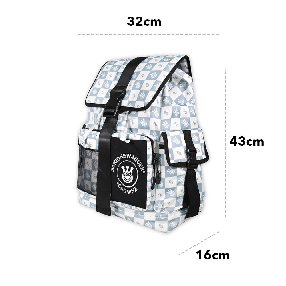 Balo Hoạ tiết Checkerboard SAIGON SWAGGER SGSxClownZ Joke Backpack-Ngăn Chống Sốc Laptop