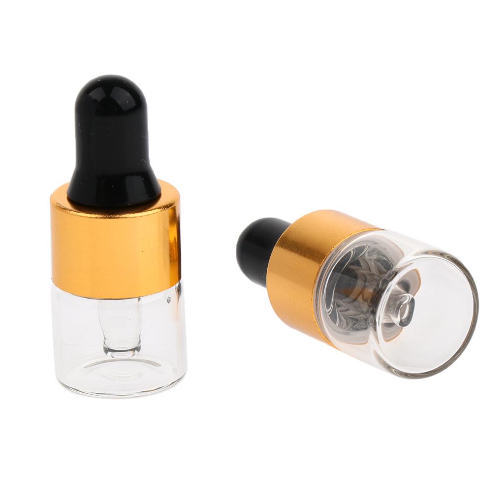 20 Set Glass 1ml 2ml 3ml Essential Oils Refillable Empty Bottles with Dropper Pipette for Perfume Aromatherapy