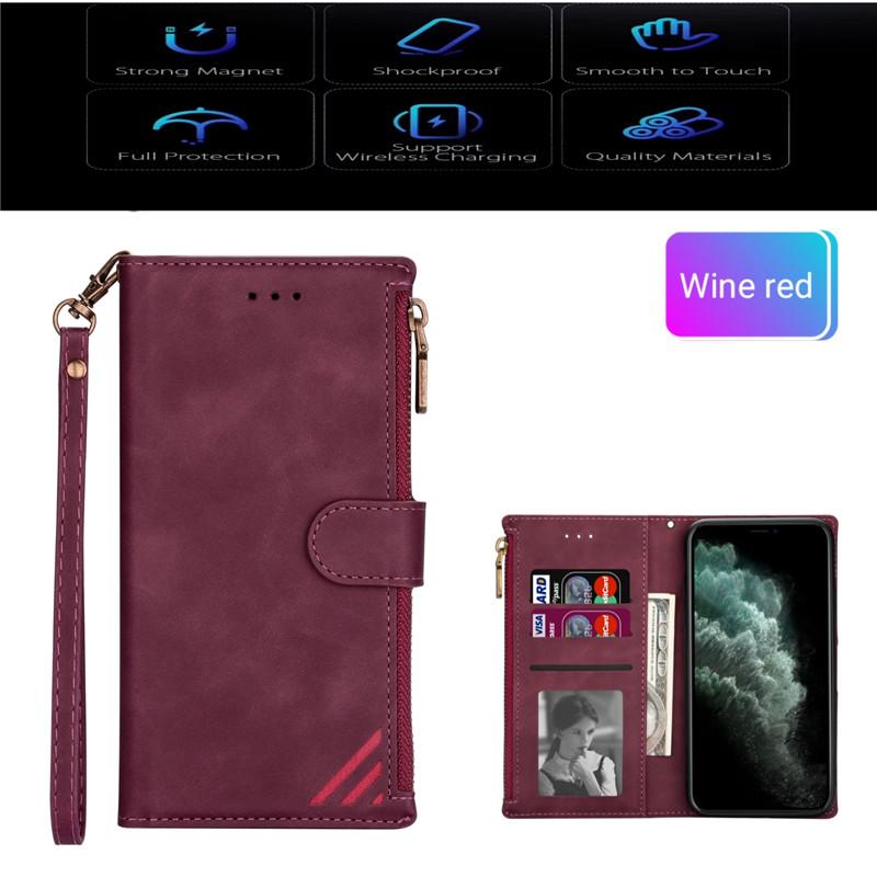 Bao Da Nắp Gập Có Ngăn Đựng Thẻ Cho Iphone 12 Mini 11 Pro Max Xs Xr 8 7 6 S Plus Se 2