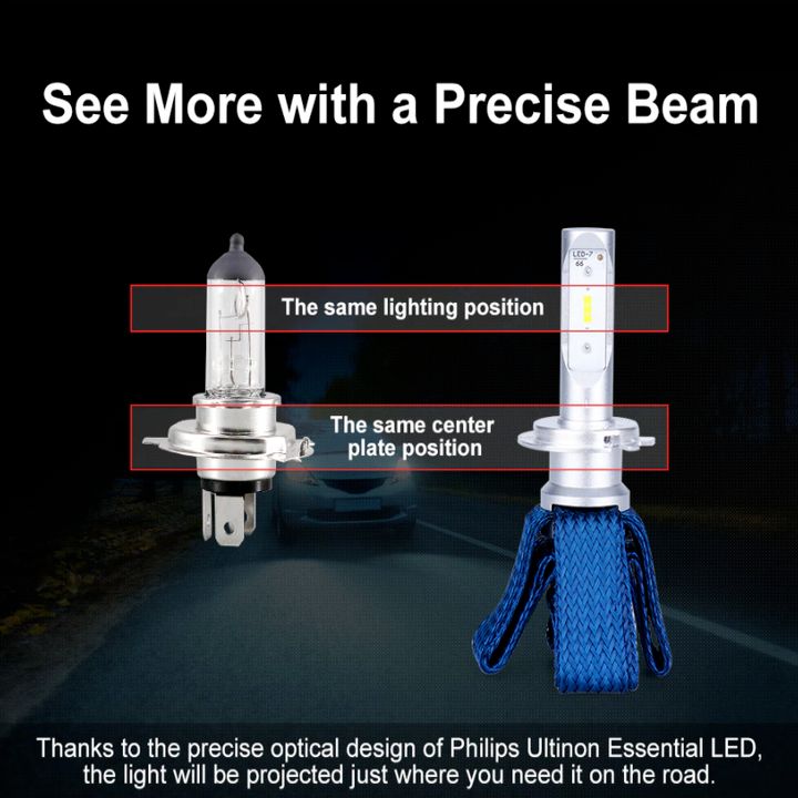 Bóng đèn pha Led siêu sáng 6000K Philips H8/H11/H16 - Hàng nhập khẩu