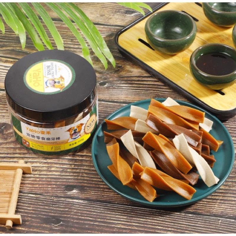 Bánh thưởng cho chó mèo yaho làm sạch răng thú cưng