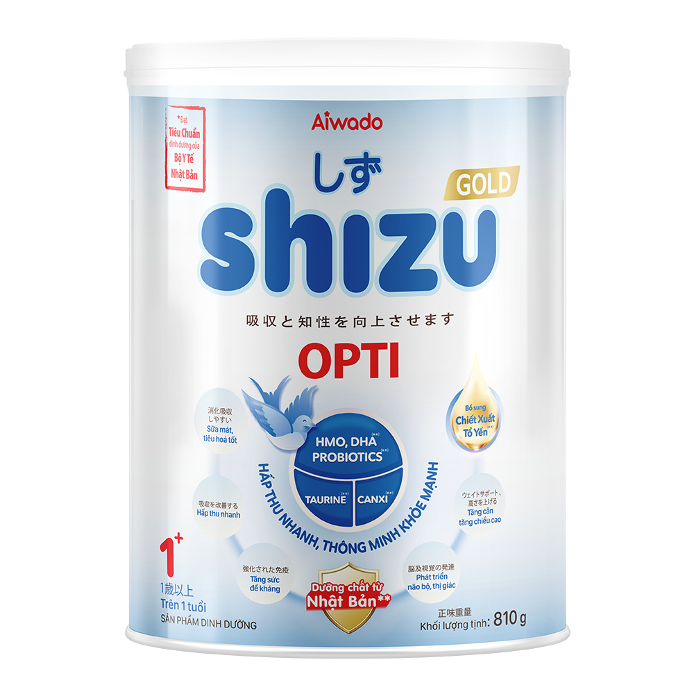 Sữa bột Aiwado Shizu Opti Gold 1+ 810g (trên 12 tháng)