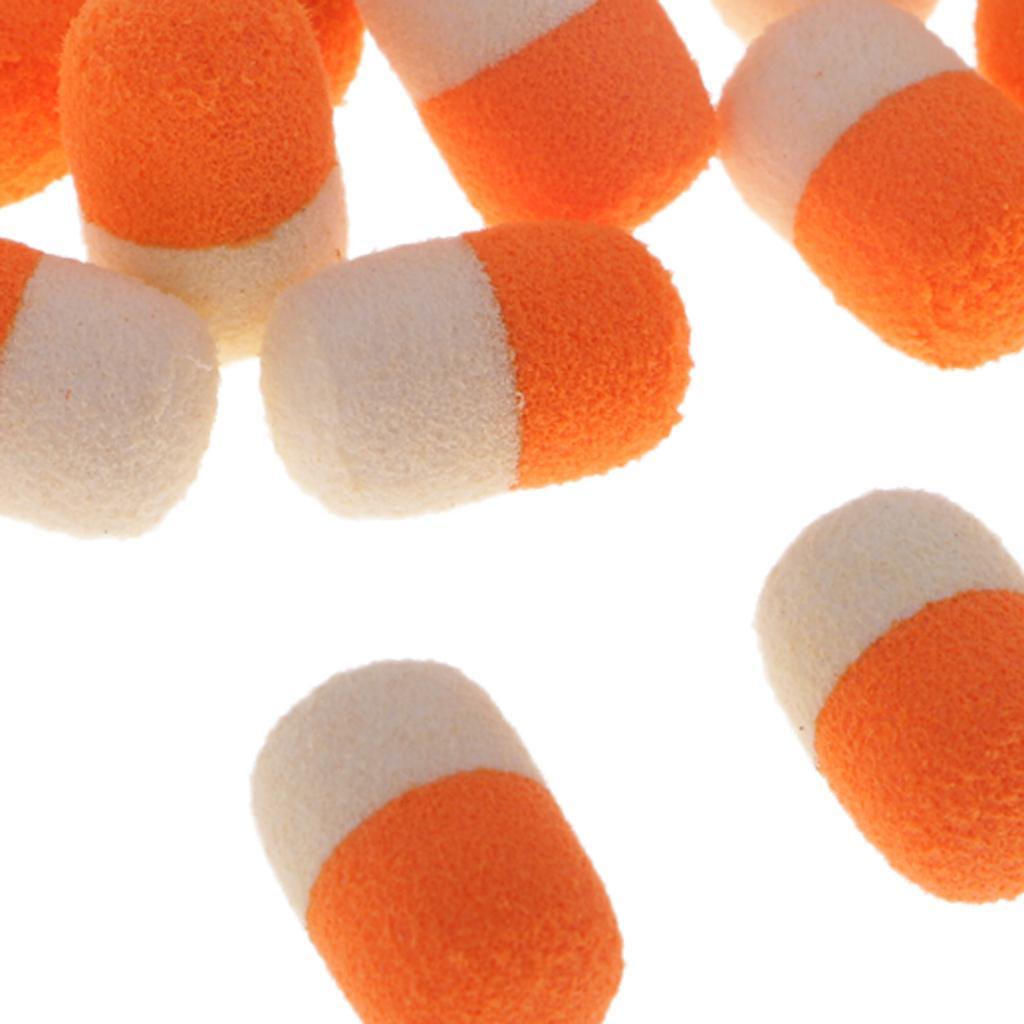 2-7pack 15Pcs/Box Round Floating Fishing Beads Boilies Carp Bait Bead Orange and