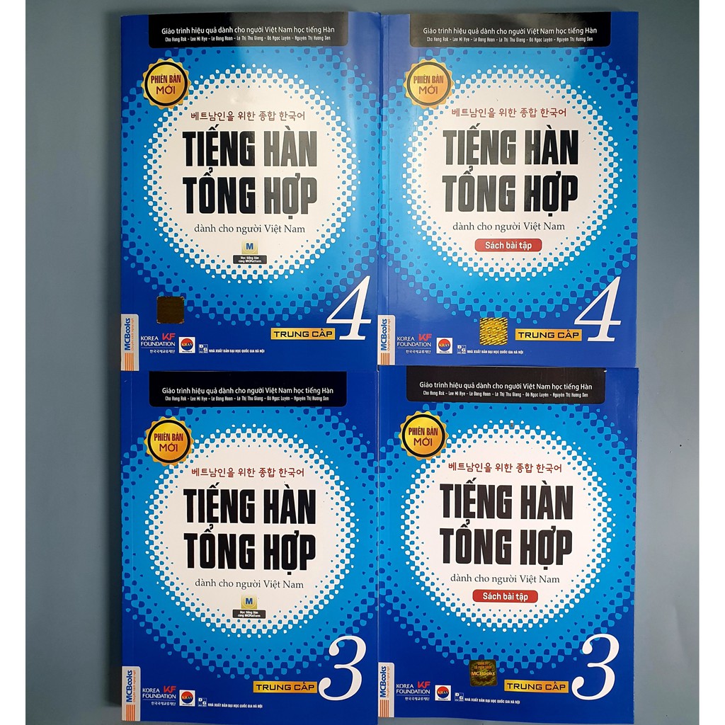 Combo Sách Tiếng Hàn tổng hợp dành cho người Việt Nam - Trung cấp 3&amp;4 - Phiên bản mới đen trắng