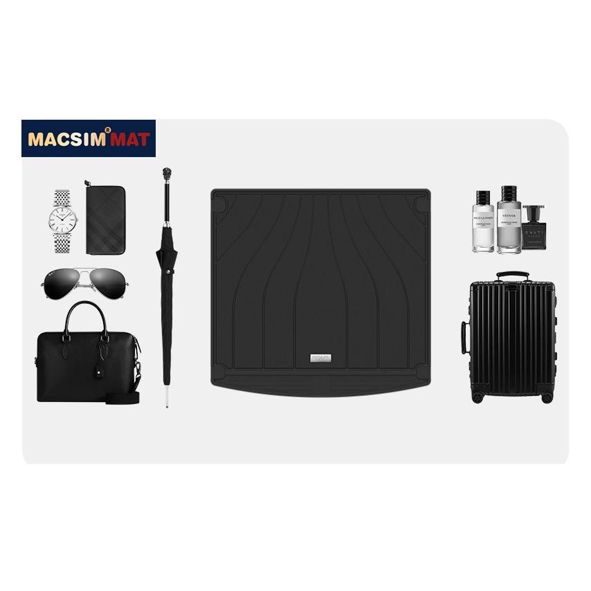 Thảm lót cốp xe ô tô Porsche Cayenne 2018+ nhãn hiệu Macsim 3W chất liệu TPE cao cấp màu đen