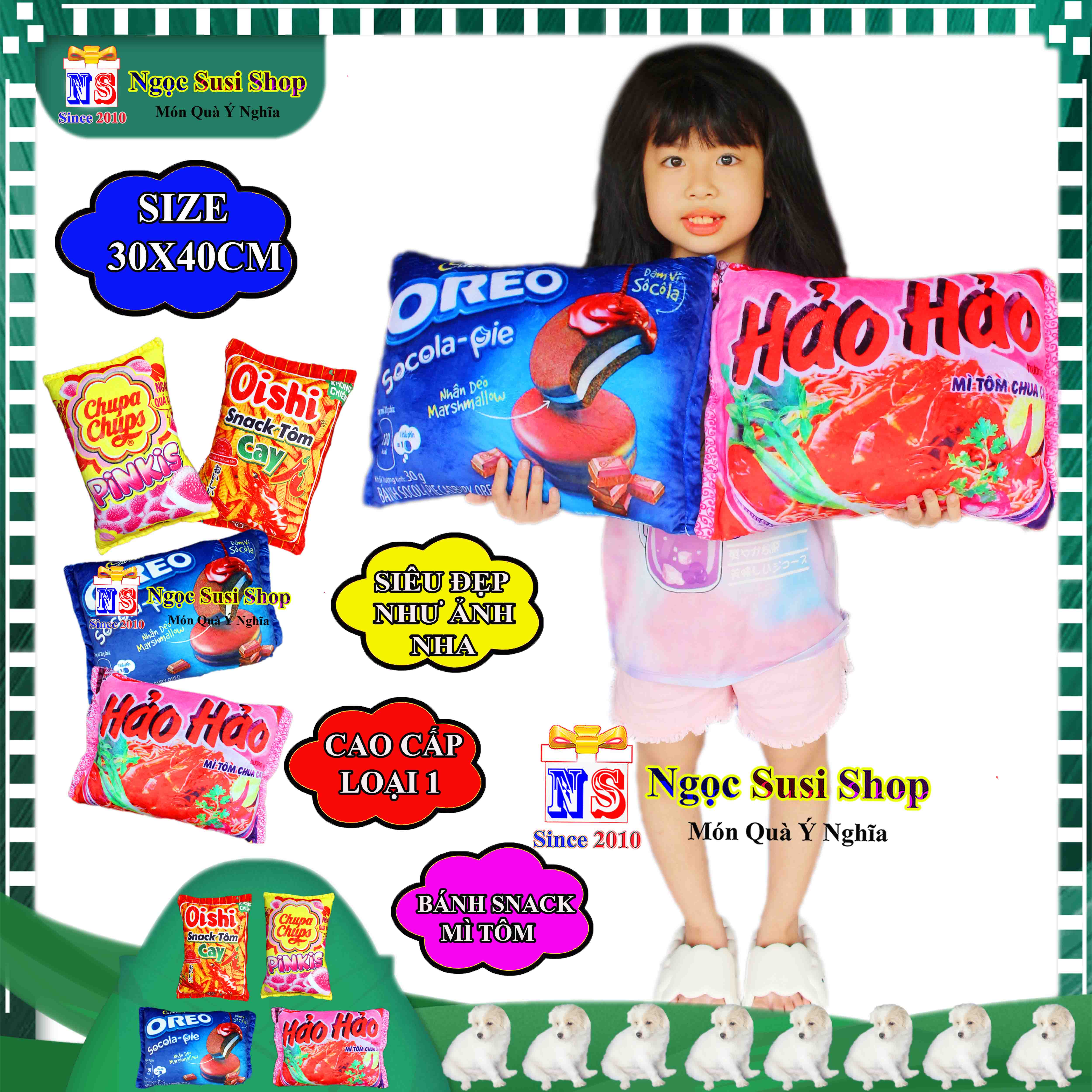 GẤU BÔNG HÌNH GÓI MÌ BÁNH SNACK 3D RẤT ĐẸP MỊN DÙNG ÔM NGỦ QUÀ TẶNG TRANG TRÍ - GIAO NGẪU NHIÊN MẪU