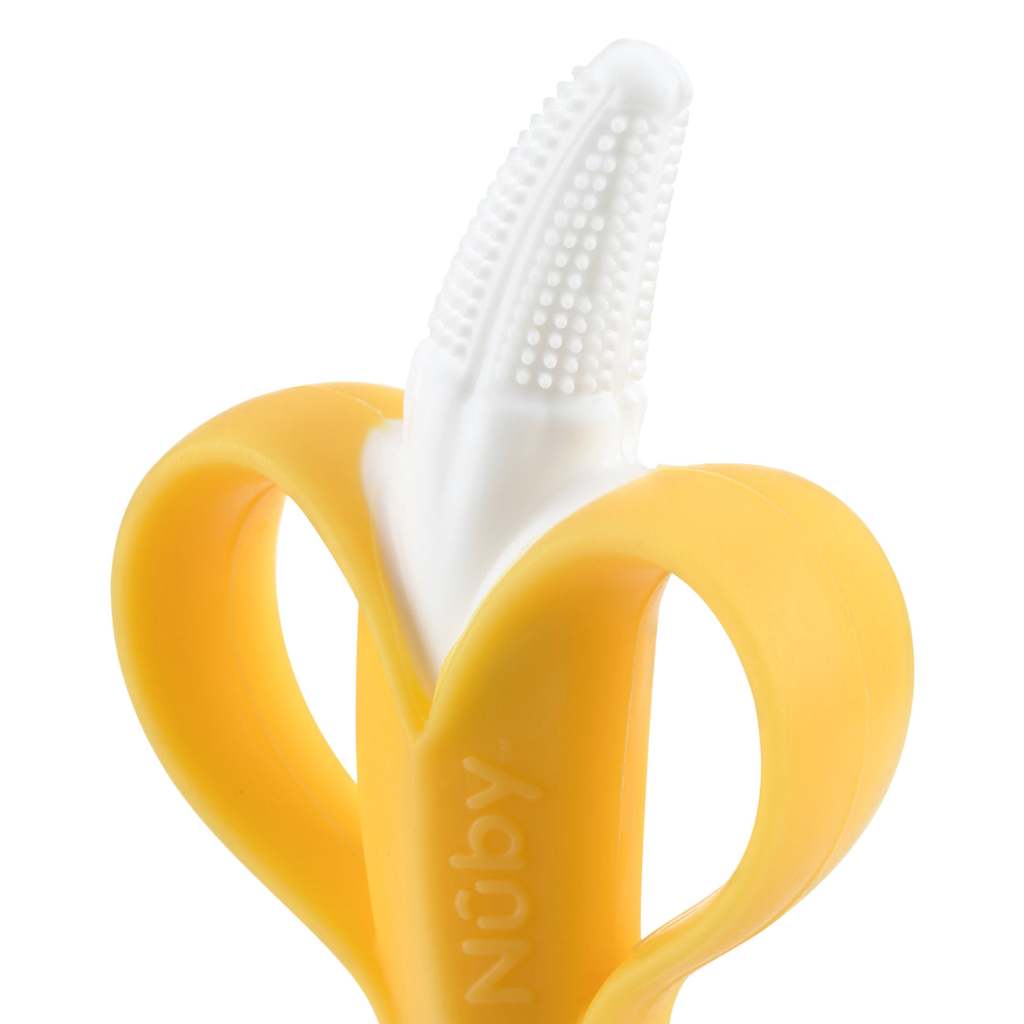 [ 782-Nuby ] Ngậm nướu hình quả chuối cho bé, chất liệu silicone ( 3m+ )