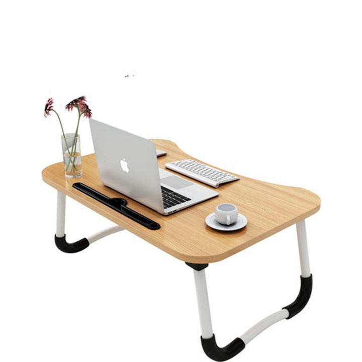 Bàn học gấp gọn có khe để ipad điện thoại chân gập chống trượt tiện dụng - BHG