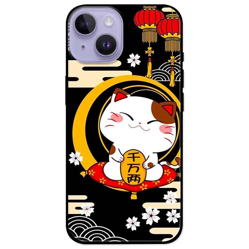 Ốp lưng dành cho Iphone 14 - Iphone 14 Plus - Iphone 14 Pro - Iphone 14 Pro Max - Mèo Nền Đen