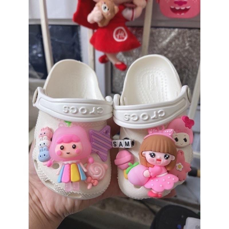 Giầy dép sandal có quai hậu cô gái và pony