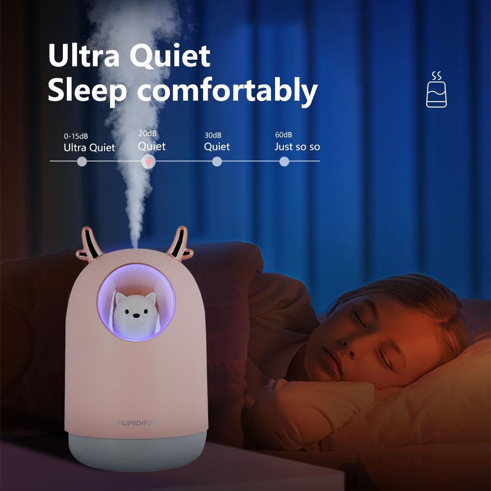 Mini Thú Cưng Máy Phun Sương Tạo Độ Ẩm 300Ml Nhỏ Thoáng Mát Sương Tạo Ẩm USB Di Động Cá Nhân Để Bàn Humidifi Cho Bé Phòng Ngủ Văn Phòng Du Lịch Nhà