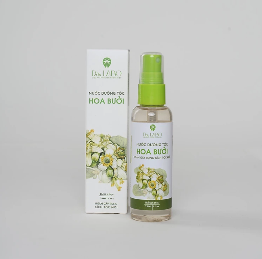 Nước dưỡng tóc Hoa Bưởi 70ml ngăn rụng tóc, kích tóc mới, mềm mượt & vấn vương hoa bưởi