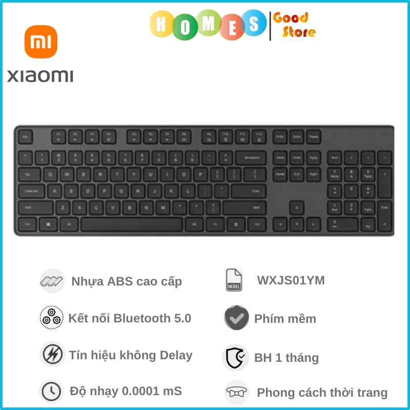 Bàn Phím Không Dây XIAOMI WXJS01YM Kèm Chuột 2.4 Ghz - Hàng Chính Hãng