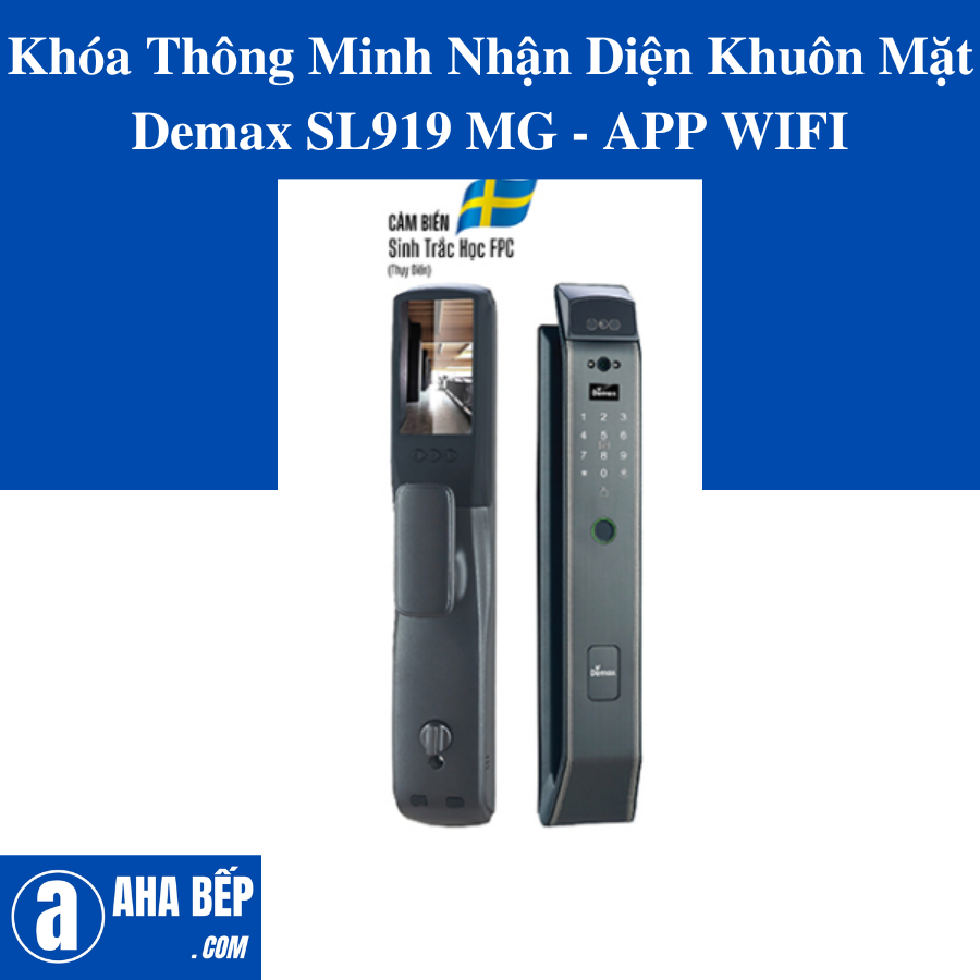 Khóa Thông Minh Nhận Diện Khuôn Mặt Demax SL919 MG - APP WFI. Hàng Chính Hãng