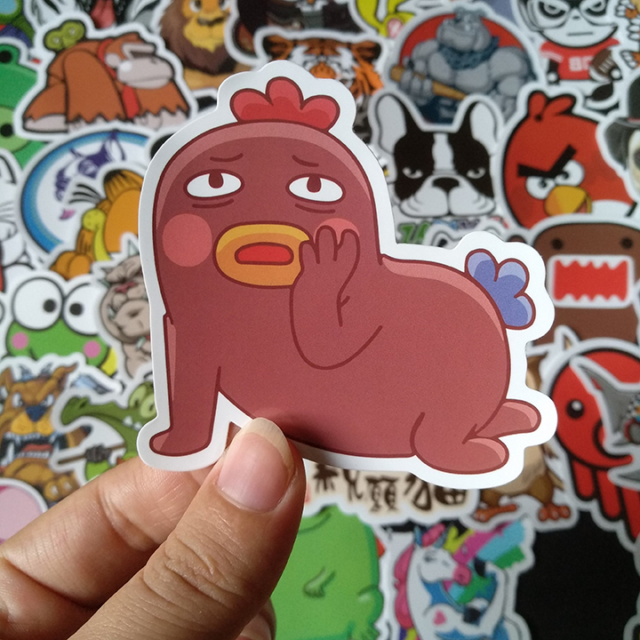 Bộ Sticker dán cao cấp chủ đề ANIMAL HOẠT HÌNH - Dùng dán Xe, dán mũ bảo hiểm, dán Laptop