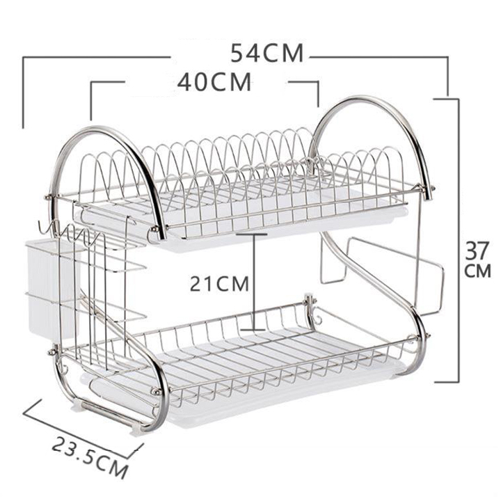 Kệ Chén Bát 2 Tầng Inox 304 Chắc Chắn