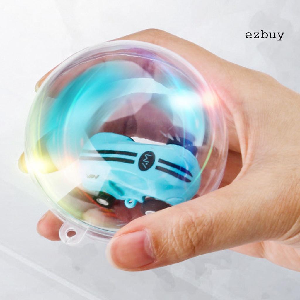 EY-Mini Rechargeable Stunt Car 360 Degree Rotating Pocket Racer with LED Light Toy