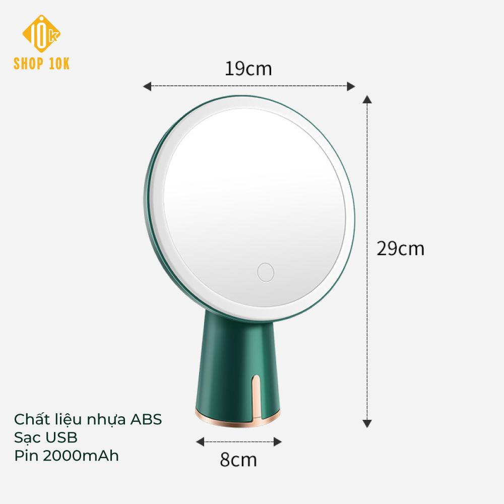 Gương đèn LED trang điểm để bàn, Gương trang điểm kiểu dáng chân to BEAUTY MIRROR Shop10k -SP005359