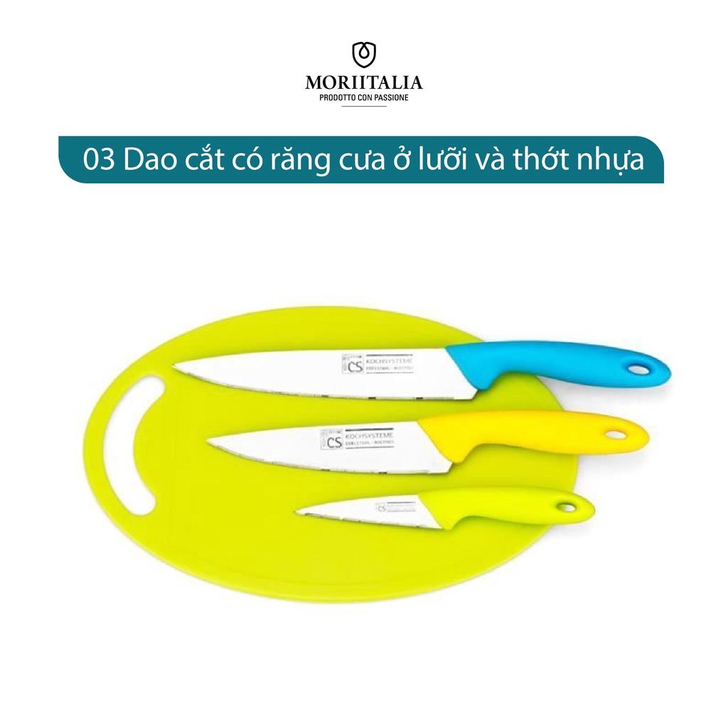 Bộ dao CS Fun 4U gồm 3 dao 1 thớt tiện dụng Moriitalia 032920